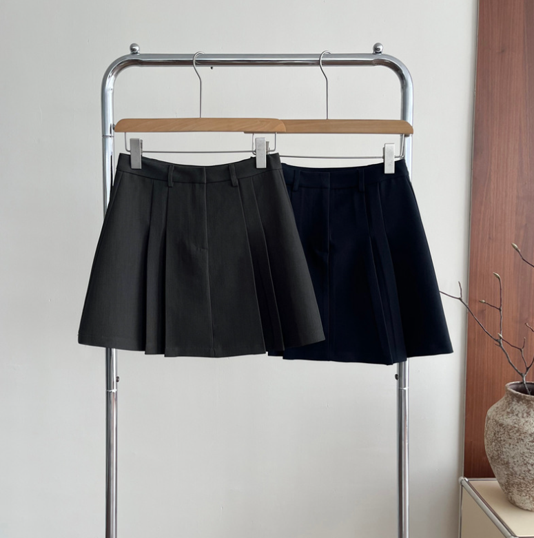 ハイウエストプリーツミニスカート