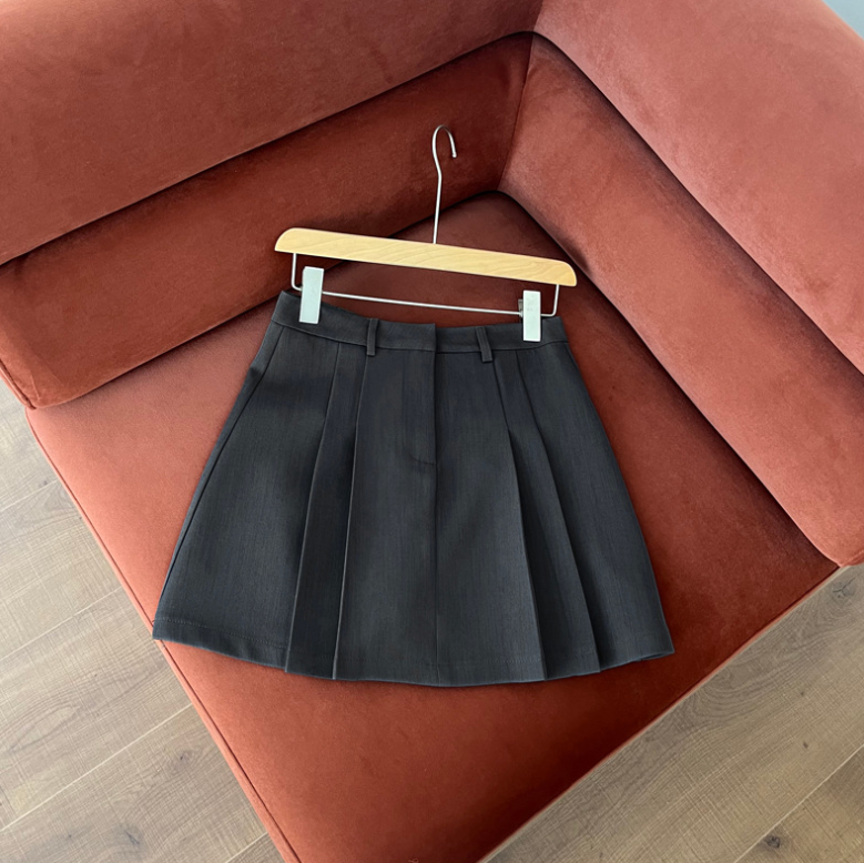 ハイウエストプリーツミニスカート