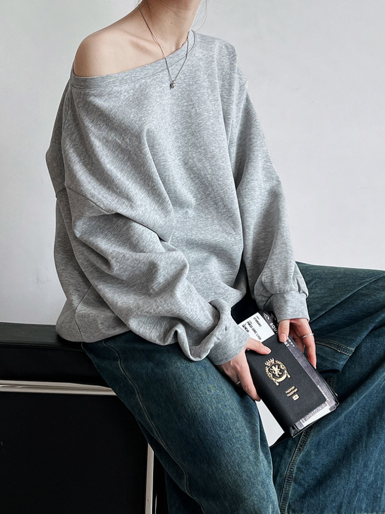 ワンショルスウェットトップス