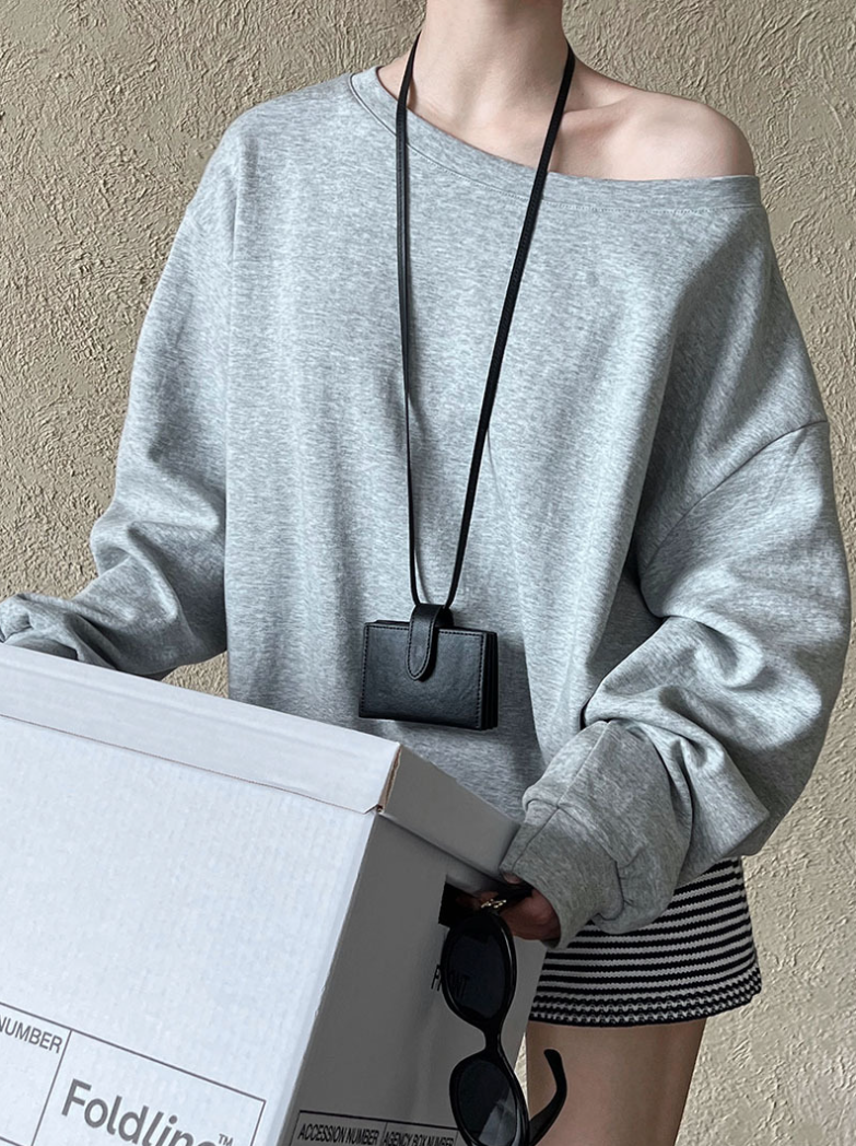 【即納】ワンショルスウェットトップス