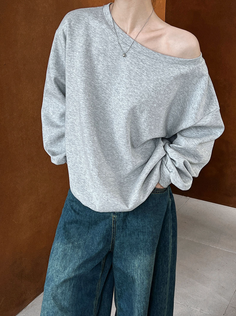 【即納】ワンショルスウェットトップス