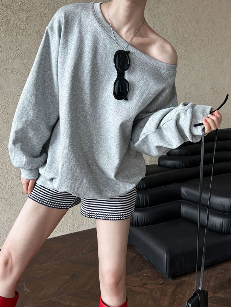 【即納】ワンショルスウェットトップス