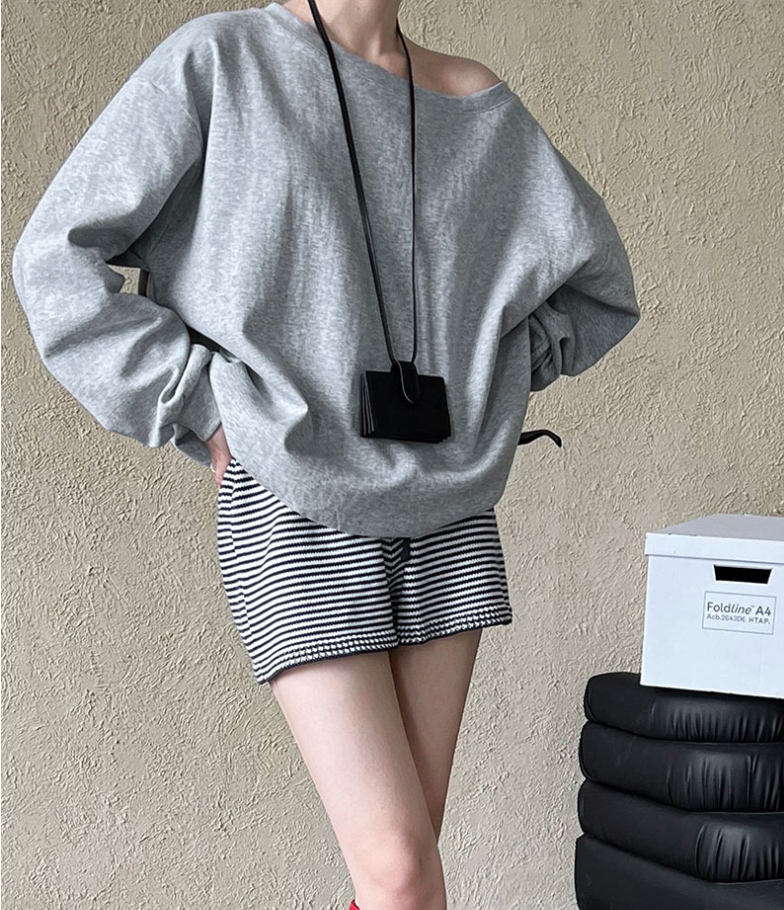 【即納】ワンショルスウェットトップス