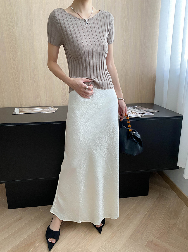 ベーシックワイドリブニット