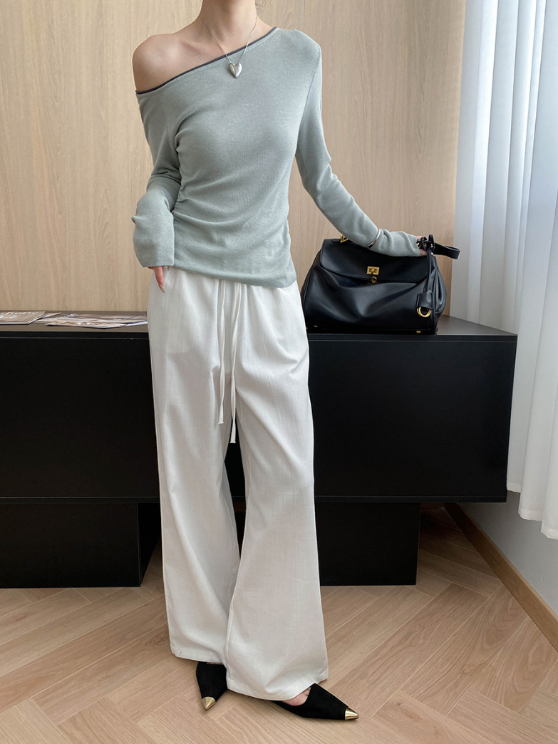 バイカラーワンショルトップス