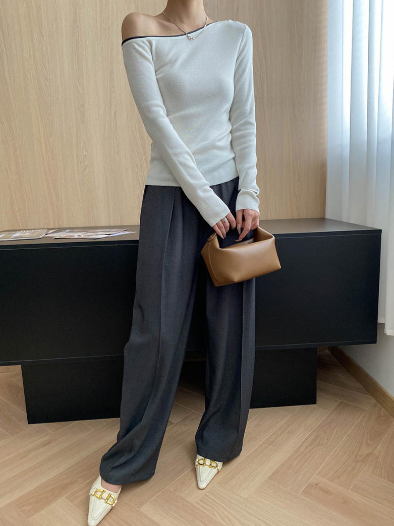 バイカラーワンショルトップス