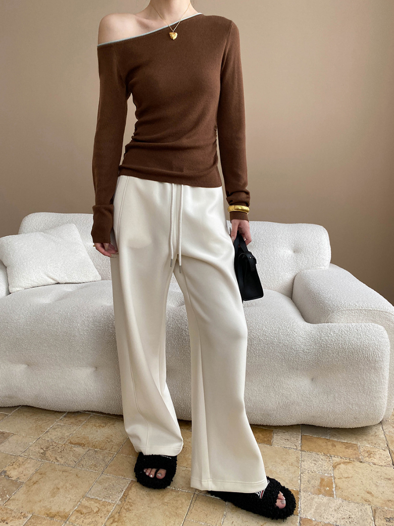 バイカラーワンショルトップス