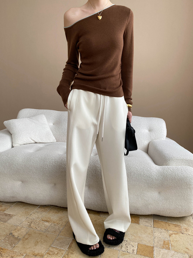 バイカラーワンショルトップス