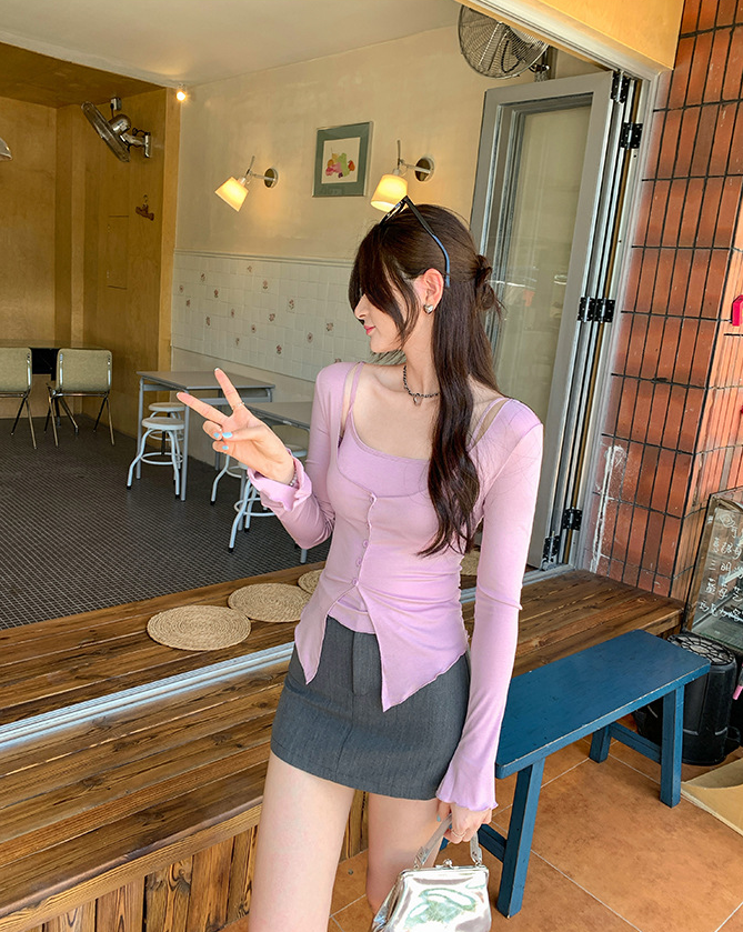 【8/29(金)12:00〜販売START】カップ付きキャミソール&カーディガンセット