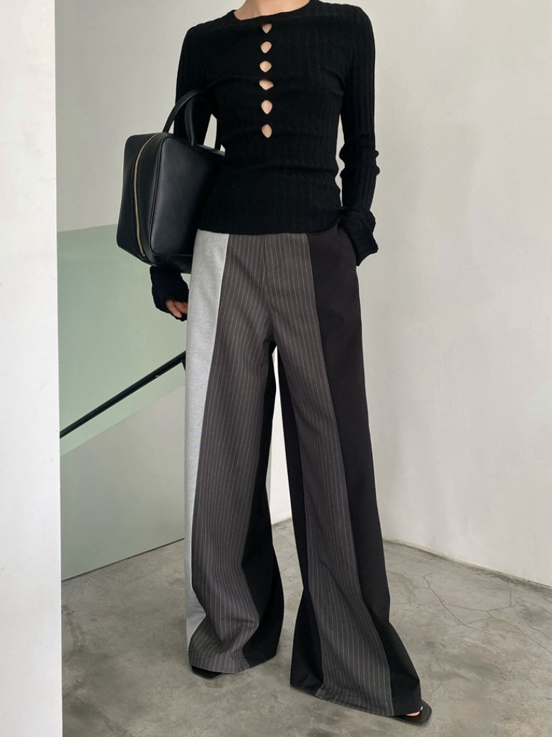 Set fair対象 | 27日(金)0:00~【即納】フロントカットアウトリブニットトップス