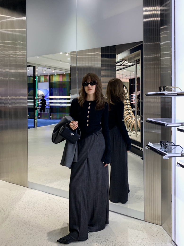 Set fair対象 | 27日(金)0:00~【即納】フロントカットアウトリブニットトップス