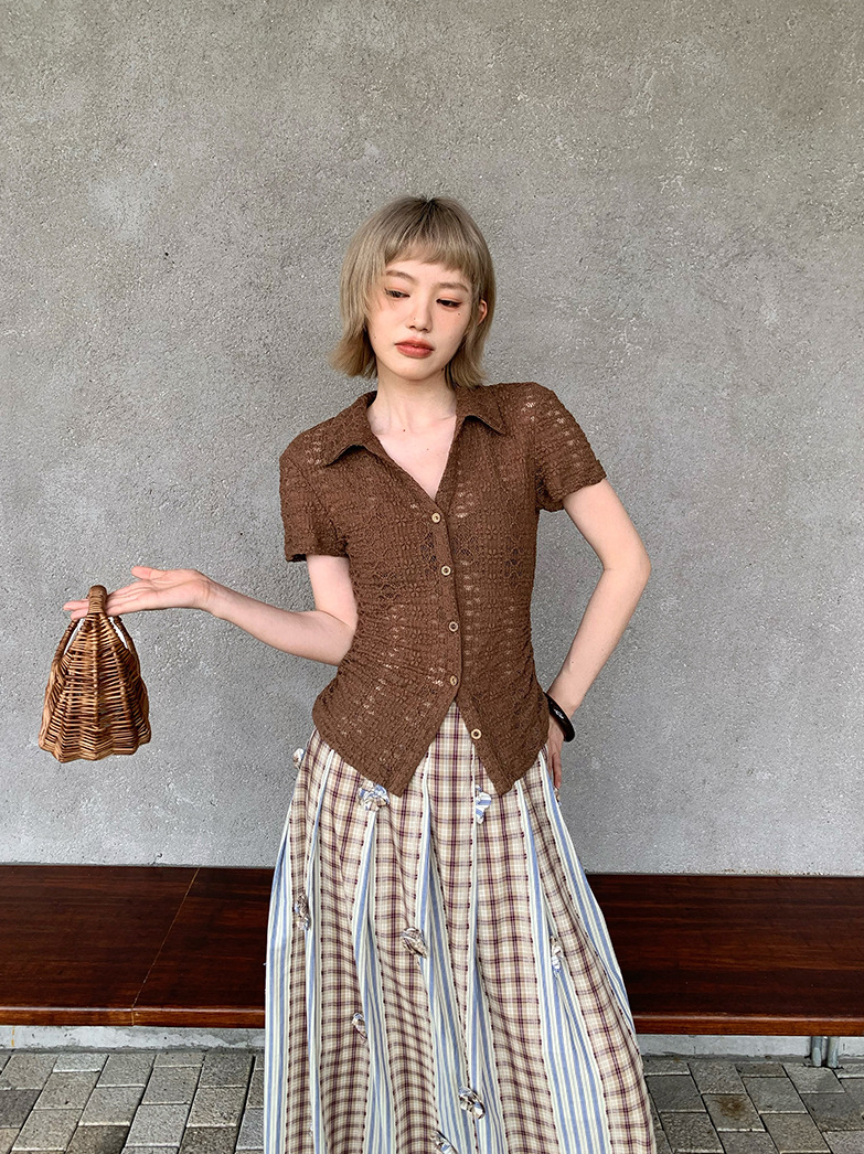 クロシェレース 半袖シャツ