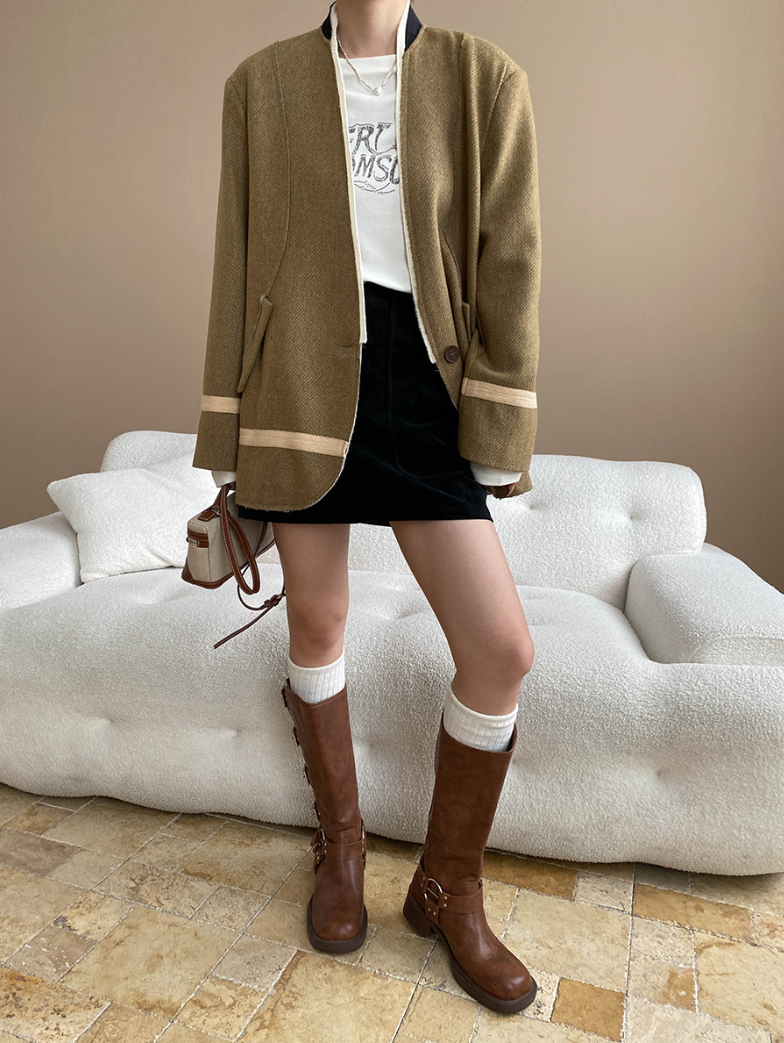 フェイクスエードAラインミニスカート