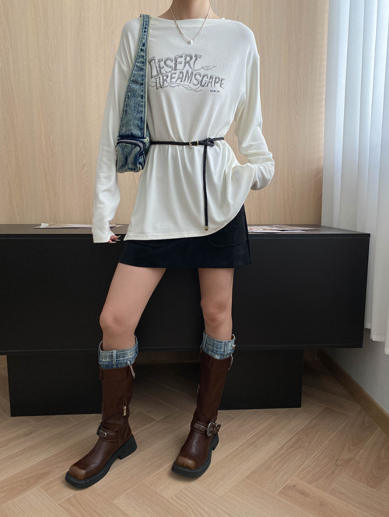 フェイクスエードAラインミニスカート