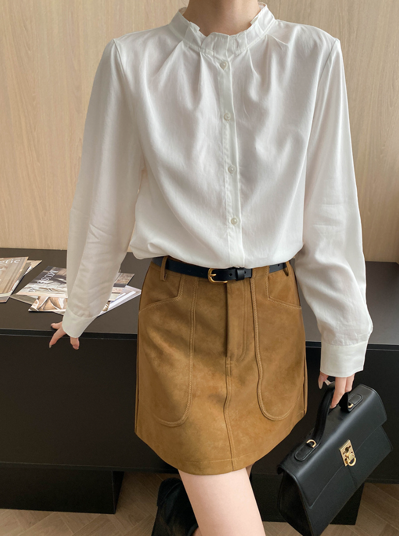 フェイクスエードAラインミニスカート