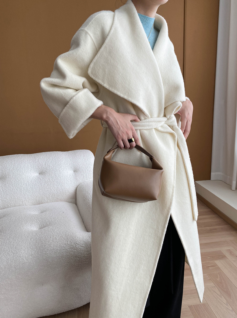 ウールブレンドオーバーサイズロングコート