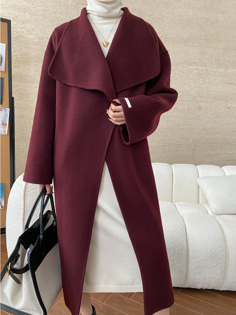 ウールブレンドオーバーサイズロングコート