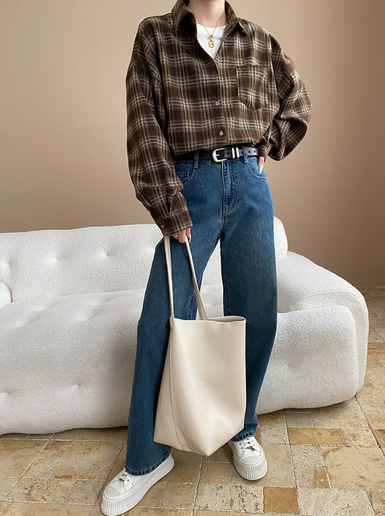 チェックオーバーサイズシャツ