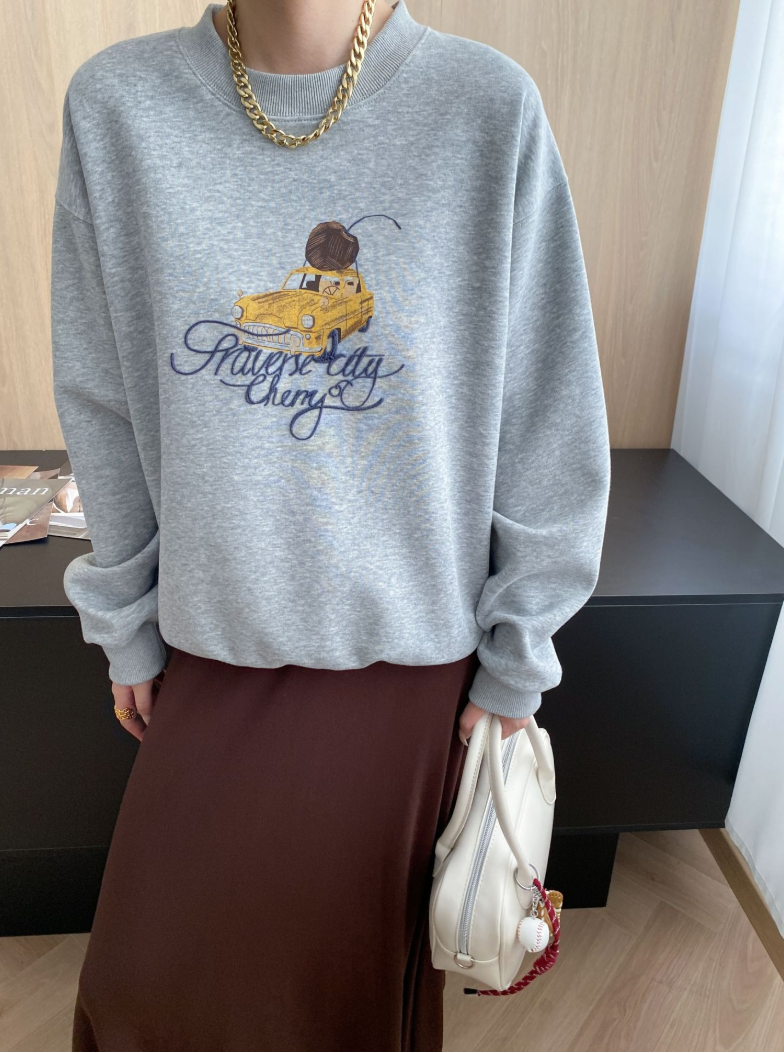 ヴィンテージ刺繍スウェットプルオーバー