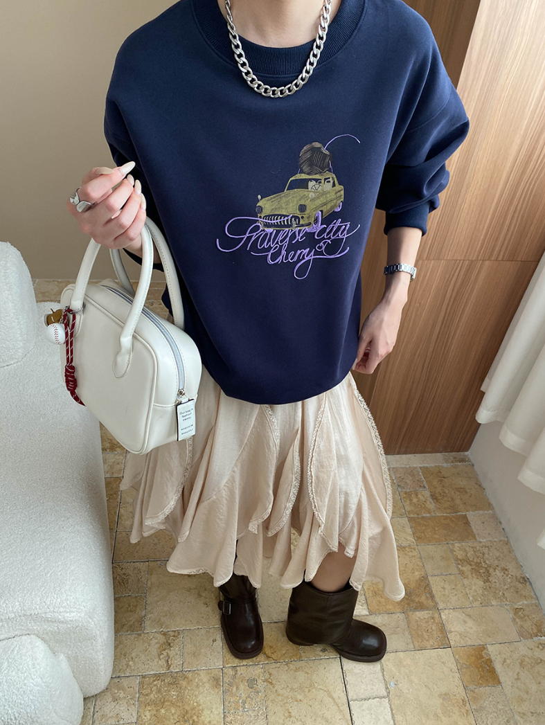 ヴィンテージ刺繍スウェットプルオーバー