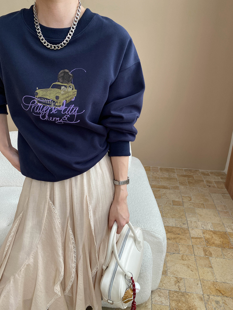 ヴィンテージ刺繍スウェットプルオーバー