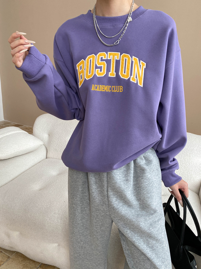 ボストンロゴオーバーサイズスウェット