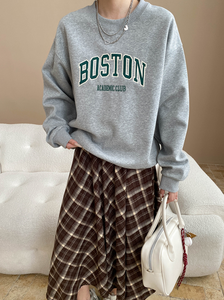 ボストンロゴオーバーサイズスウェット