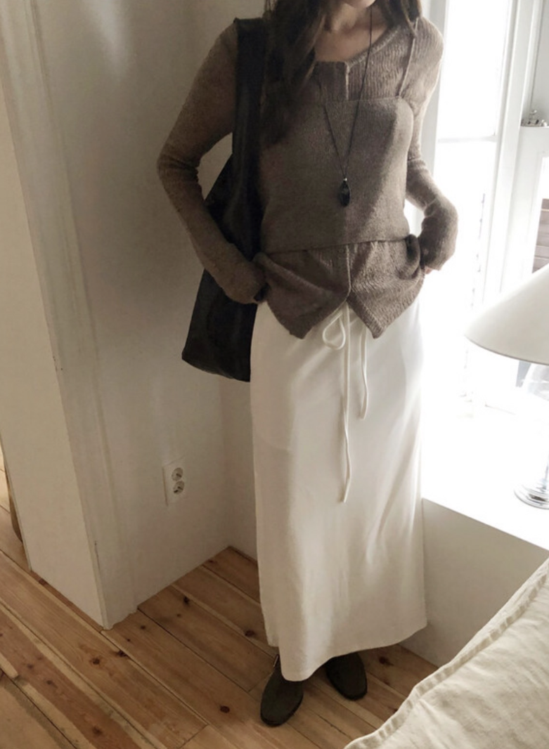 【即納】セミシアーカーデ×キャミソール セットトップス