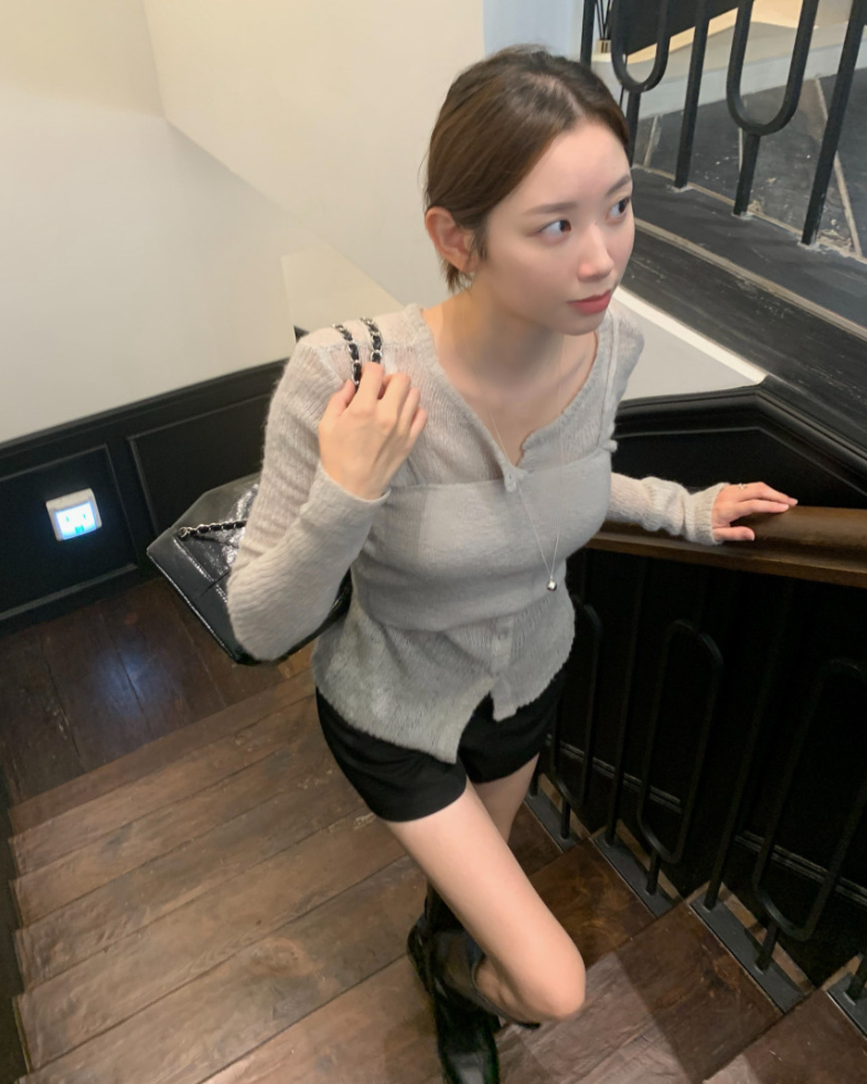 【即納】セミシアーカーデ×キャミソール セットトップス