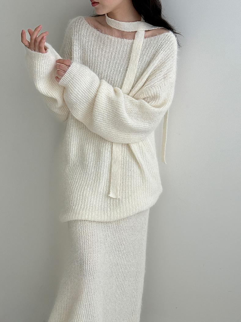 【一部即納】ルーズニットセットアップ