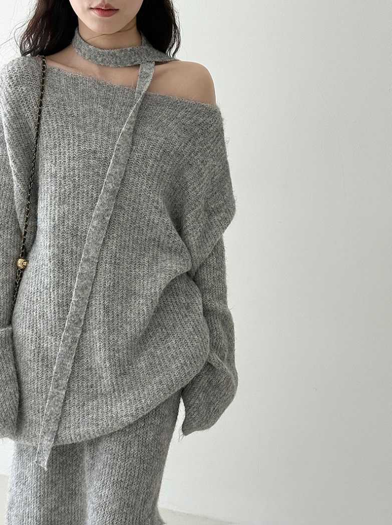 【即納】ルーズニットセットアップ