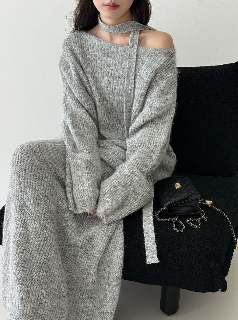 【即納】ルーズニットセットアップ