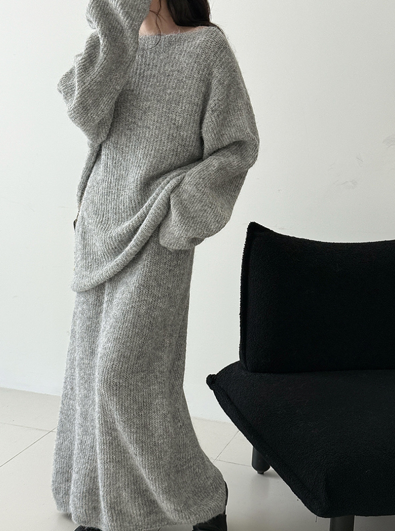 【即納】ルーズニットセットアップ