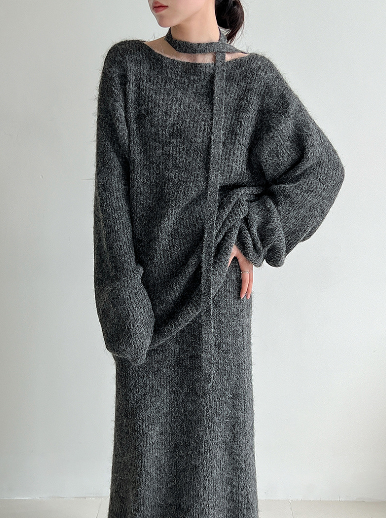 【即納】ルーズニットセットアップ