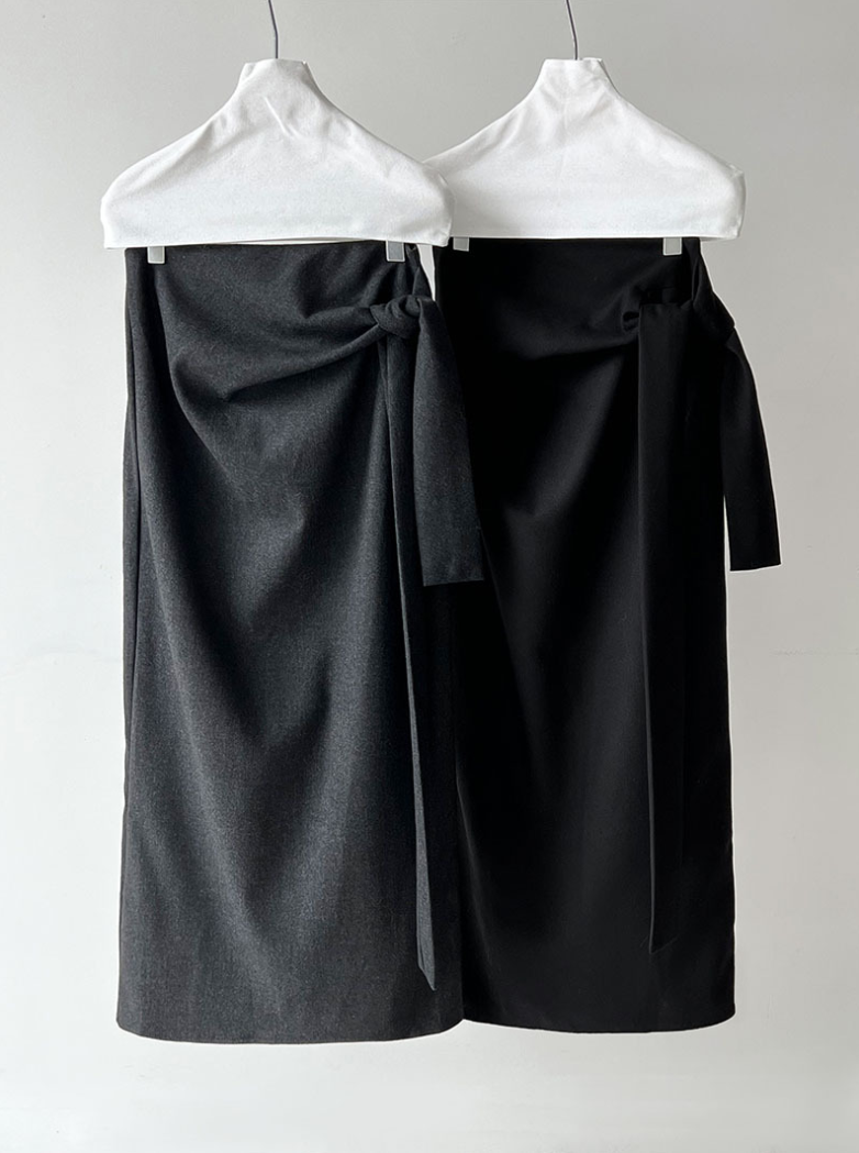 ウールライクラップロングスカート