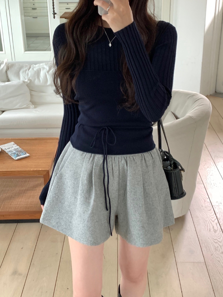 リブコンビウエストリボントップス