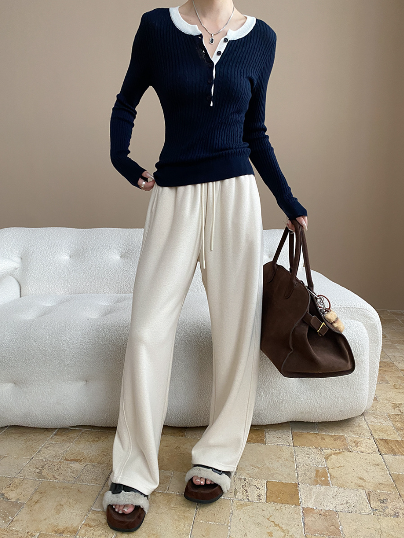 ドローストリングリラックスワイドパンツ