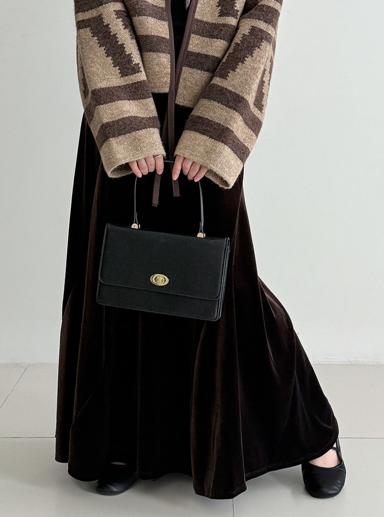 ベロアフレアロングスカート