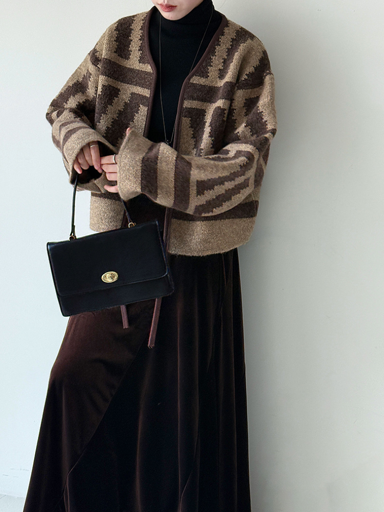 ベロアフレアロングスカート