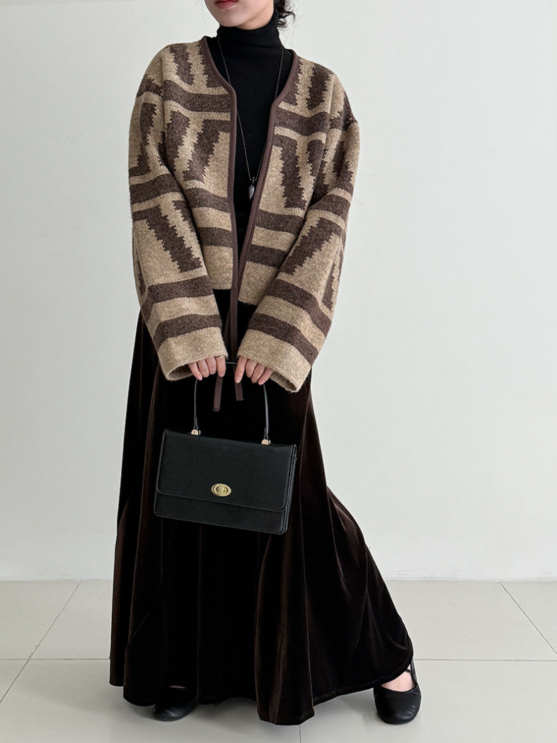 ベロアフレアロングスカート