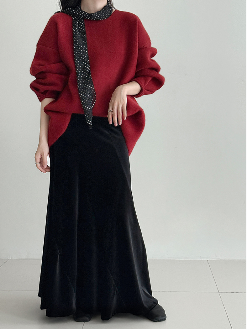ベロアフレアロングスカート