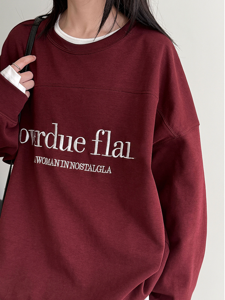 ロゴプリントオーバースウェット