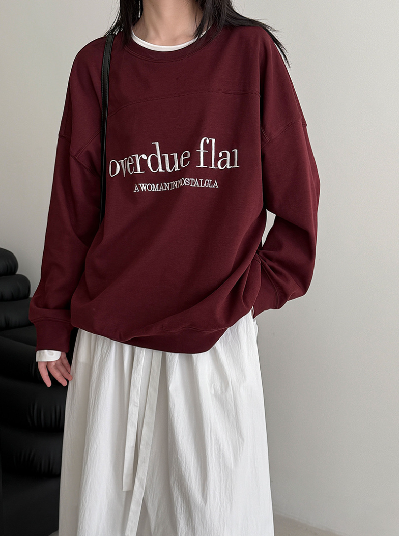 ロゴプリントオーバースウェット