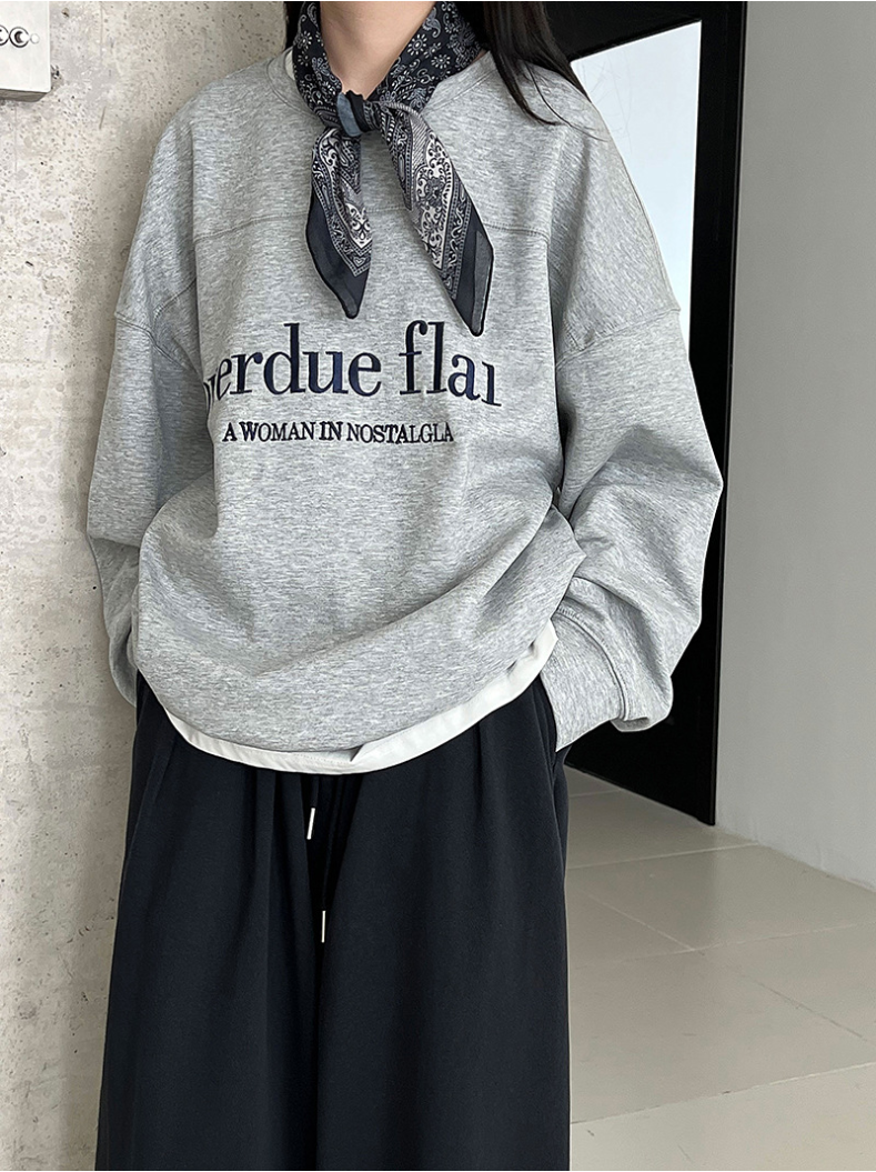 ロゴプリントオーバースウェット