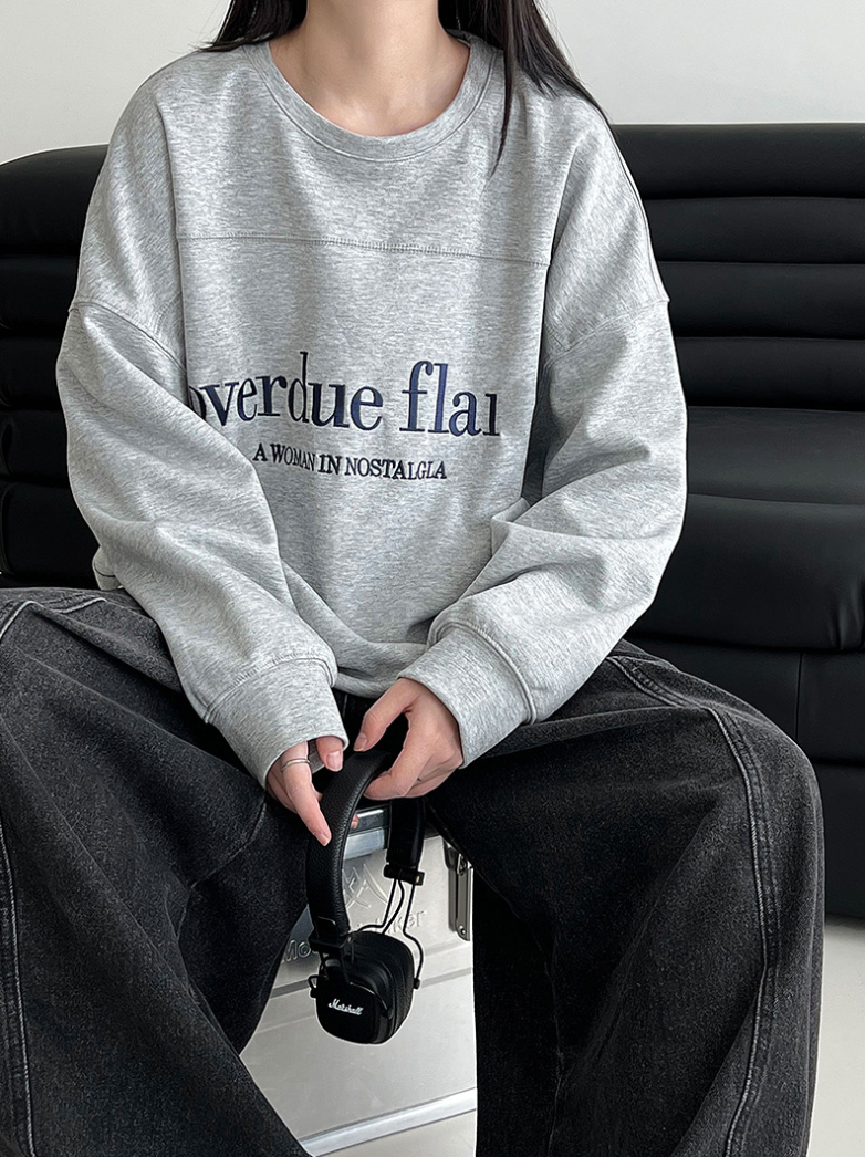 ロゴプリントオーバースウェット