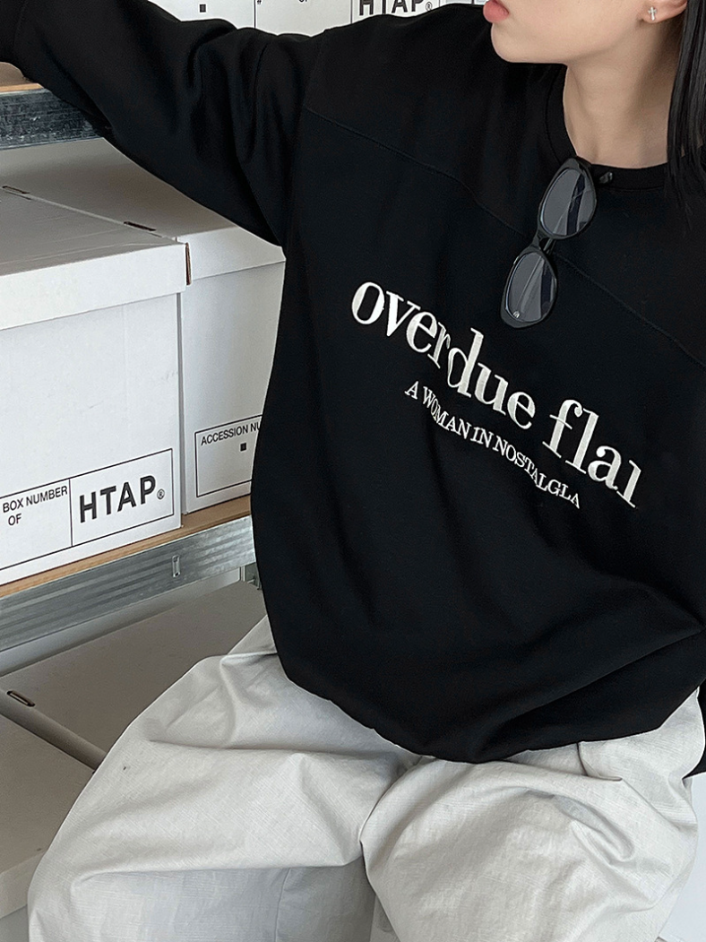 ロゴプリントオーバースウェット