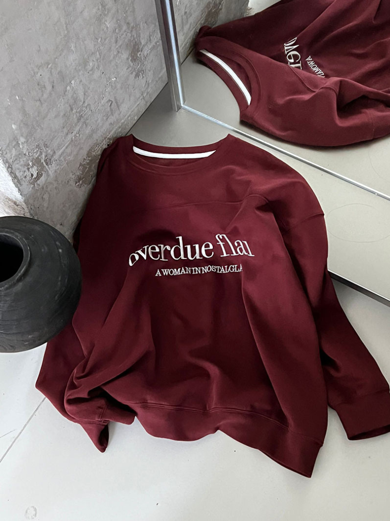 ロゴプリントオーバースウェット