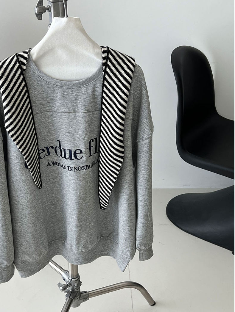 ロゴプリントオーバースウェット