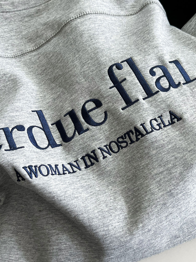 ロゴプリントオーバースウェット