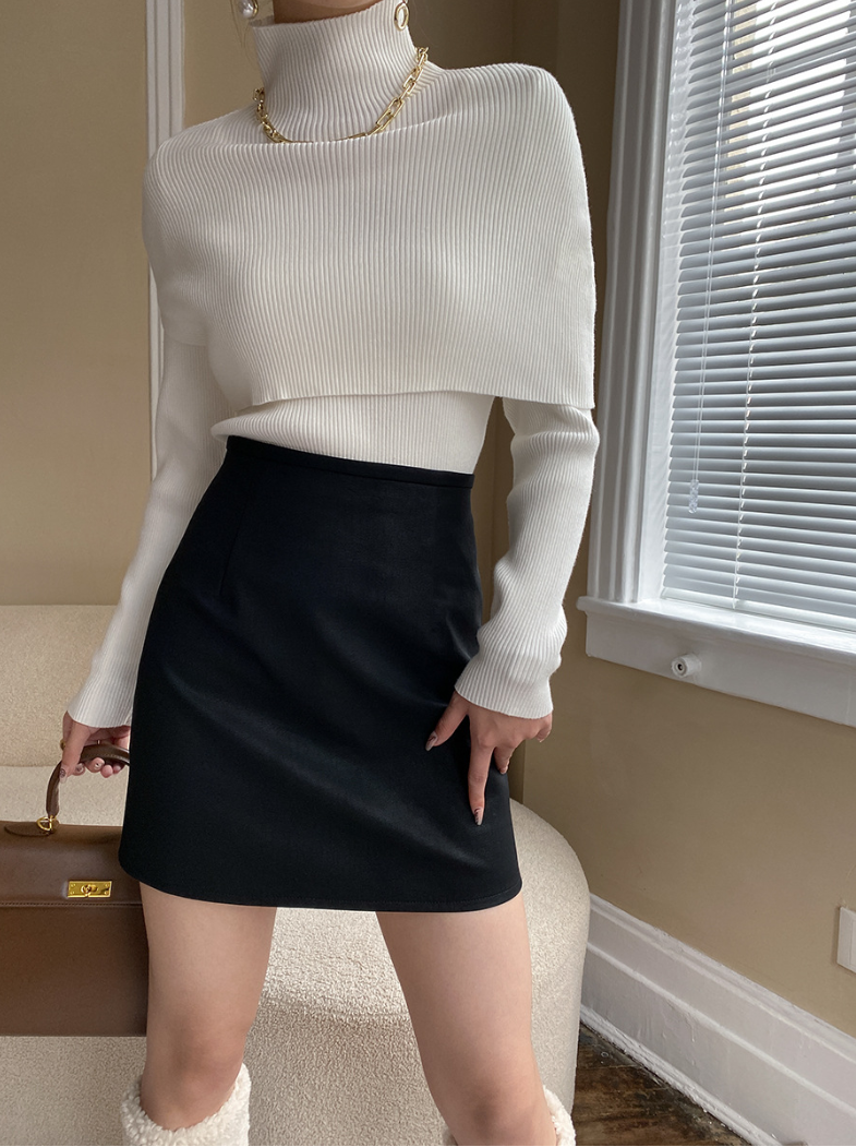 フェイクレザーミニスカート